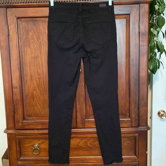 Paige Hoxton Ankle Jacqueline in Black Shadow high rise raw hem Sz 28 - Picture 3 of 16